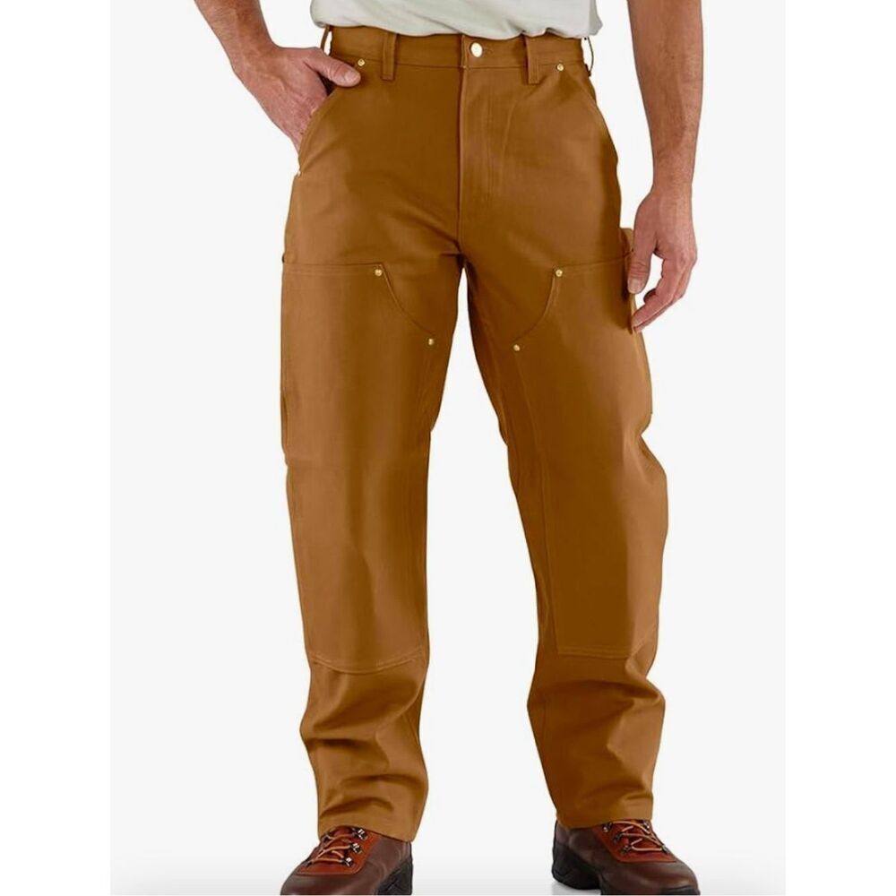 Carhartt Duck Double Knee Helmets To Hardhats Work Pants Loose Fit Mens 32x30 NW
